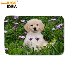 HUGSIDEA фланелевый ковер напольный коврик цветочный принт собака Противоскользящий пользовательский Дверной Коврик Гостиная коврики для прихожей гостиная ковер 59*40 см