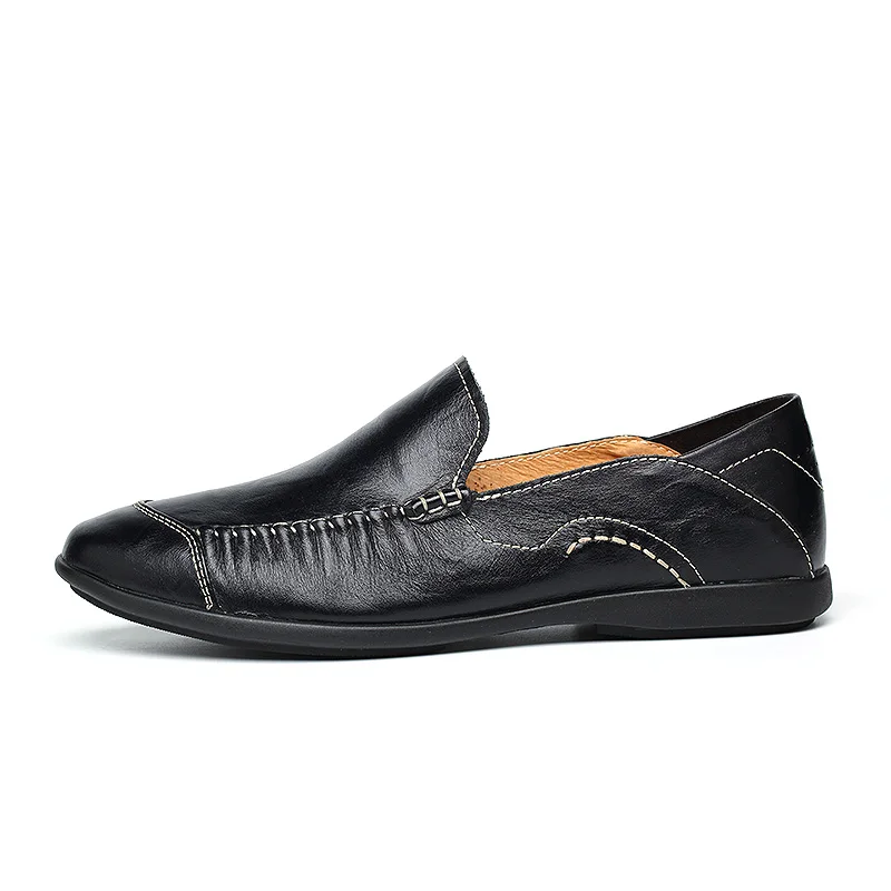Haute Mode Homme Appartements D'affaires 2019 Confortables Mocassins Noir En Brown Qualité Véritable dark Mycolen Cuir Luxe De Pour light Brown Hommes Chaussures fb6gy7