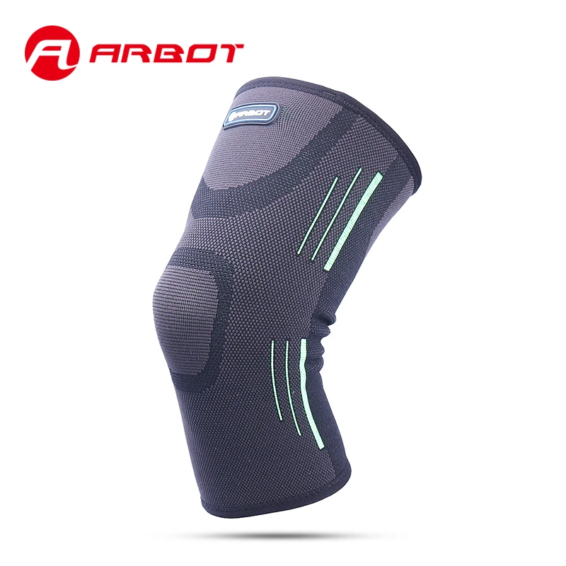 Arbot تنفس كرة السلة الساق الأكمام مريحة مطاطا الرياضة الساق الركبة دعم الركبة كم دعامة لف حامي منصات الركبة الأكمام كاب