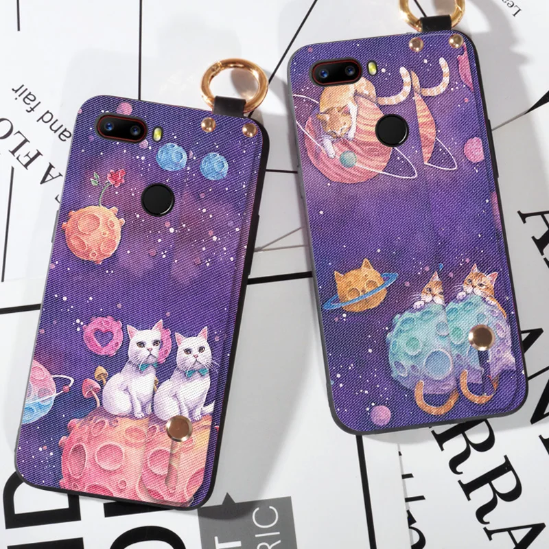 

Cartoon Starry Sky Stand Cases For ZTE Nubia Z17 Mini S NX589J Wrist Strap Ring Cover Capa For Nubia Z17 / Z17S Holder Case