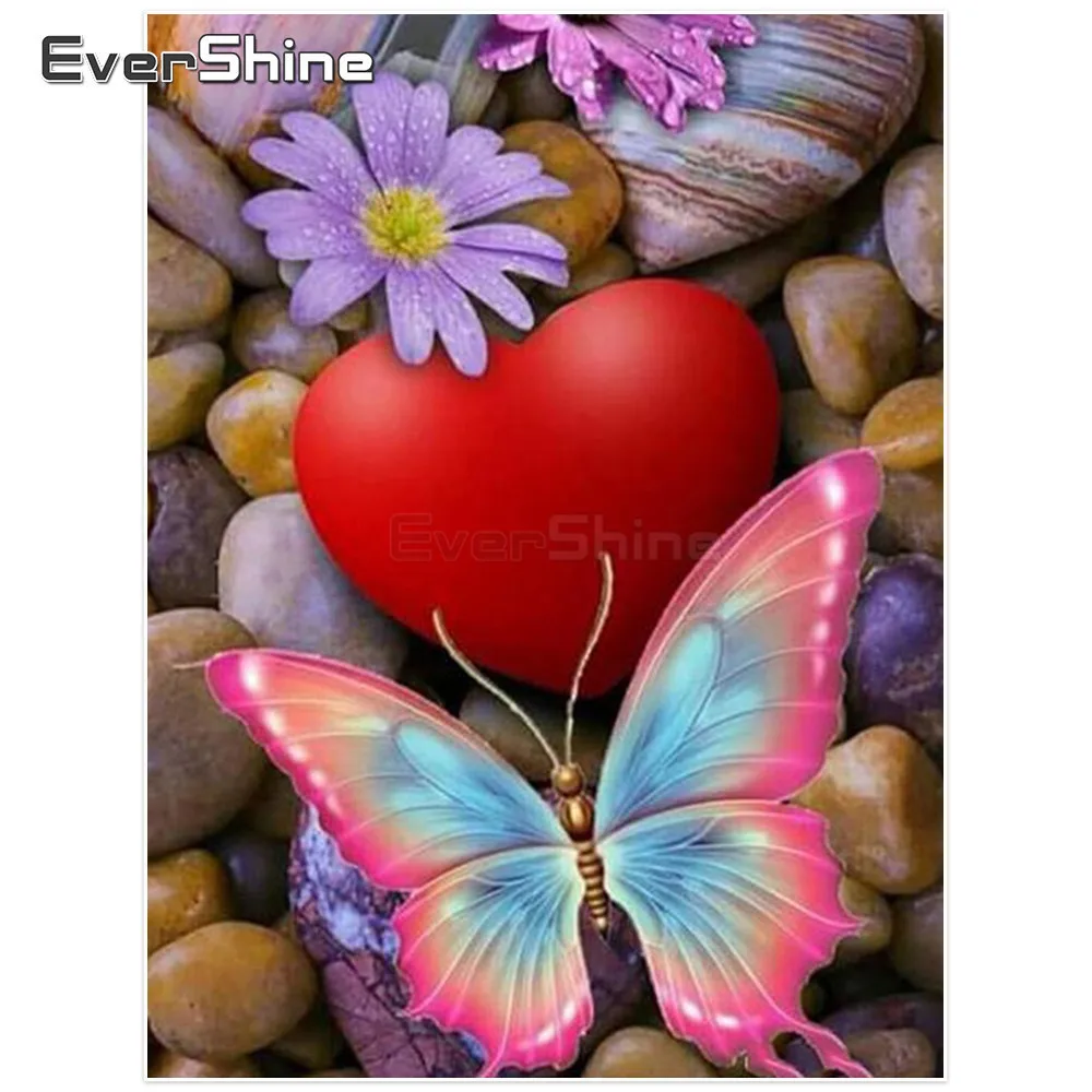 EverShine Diamond Painting Animals Pictures Of Rhinestones Embroidery Sale Butterfly Cross Stitch Wall Decoration | Дом и сад