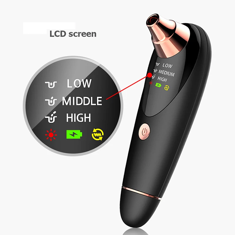 Limpeza dos Poros Sucção de Vácuo Removedor de Cravo Rosto Cravo Nariz Blackhead Remover Acne Pimple Ponto Preto Mais Limpo Vácuo 13 Cheap Utensílios de cuidado facial