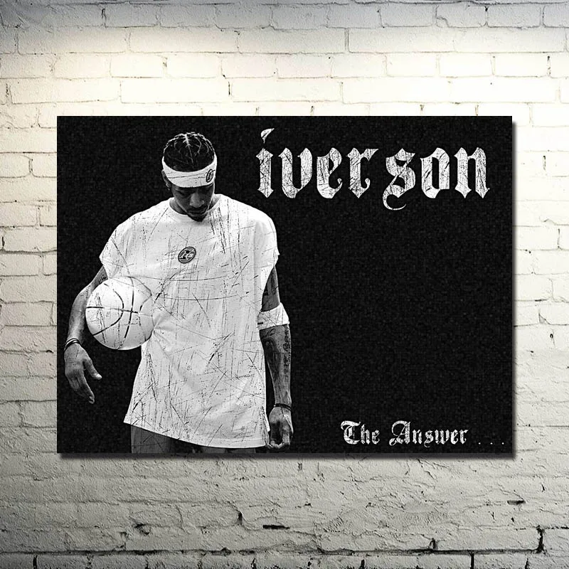 

Allen Iverson Basketball Star Silk Cloth Poster 13x18 20x27inch Basketball Pictures for Home Wall Decor 012