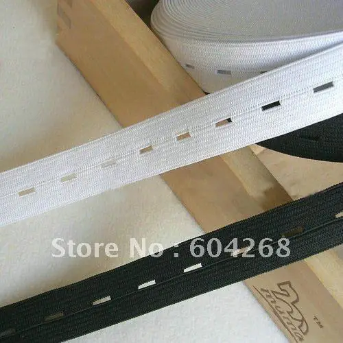 

2 colors Free shipping 32 yards/lot 3/4" Width Buttonhole Button Hole Elastic