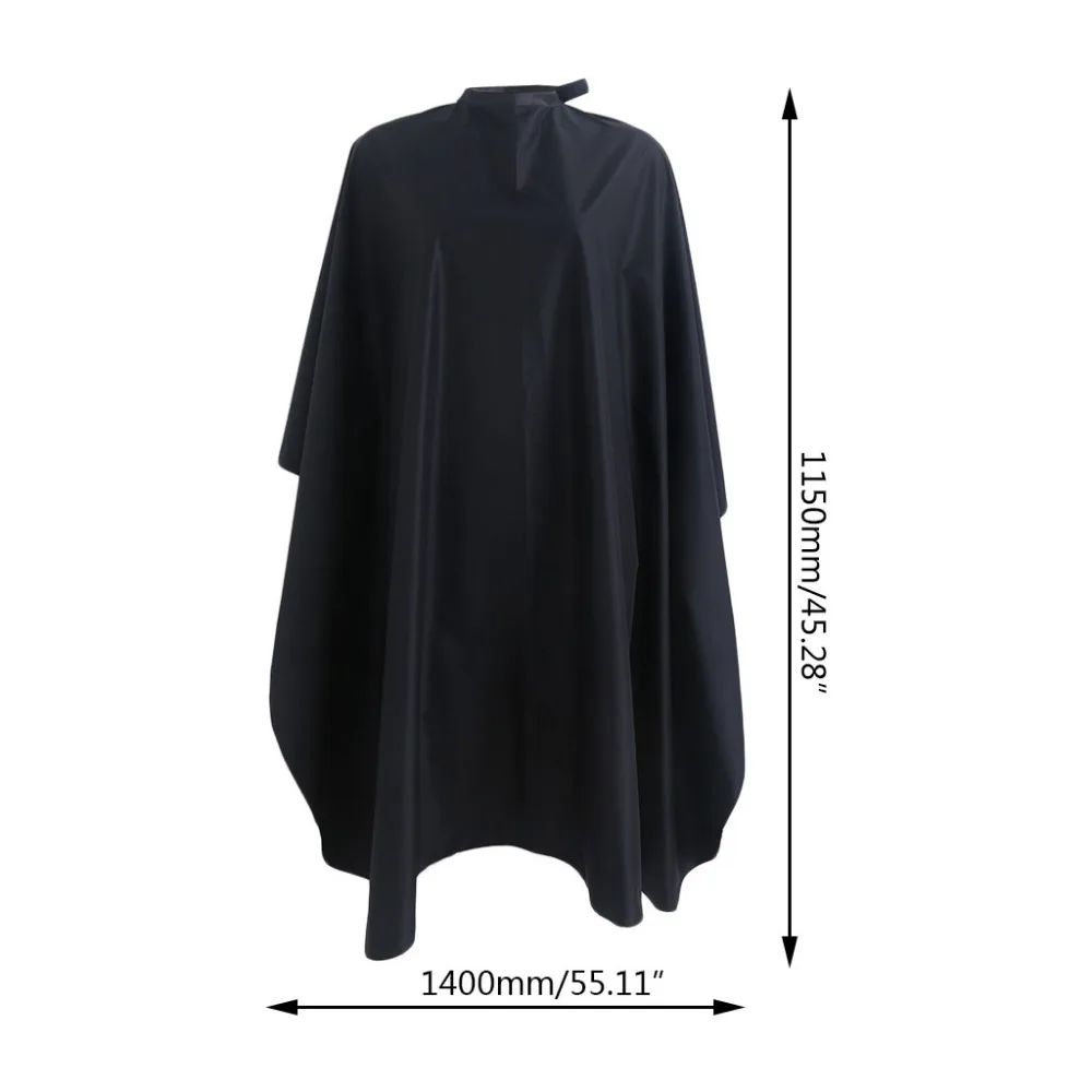 1 PC Hairdresser Apron Cartoon Pattern Cutting Hair Waterproof Cloth Salon Barber Cape Hairdressing Black Color3TA00008