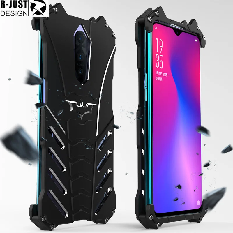 

R-JUST Gundam Series Metal Bumper For OPPO R17 Pro R15 Pro F7 A3 A5 A7 A7X Luxury Armor Doom Aluminum Shell Case Phone Housing