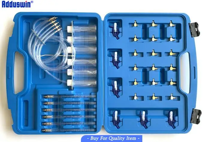 

Free shipping! Common Rail Injector Flow Meter With 24 Adaptors Fuel Line Test Tester /Diagnosis Tool Set 6 injectors tested