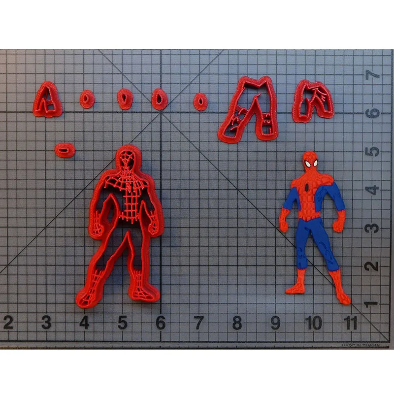 

Super Hero Spiderman Full Body Cookie Cutter Fondant Mould Made 3D Printed Tigger Cookie Cutter Set Cake Decorating Tools
