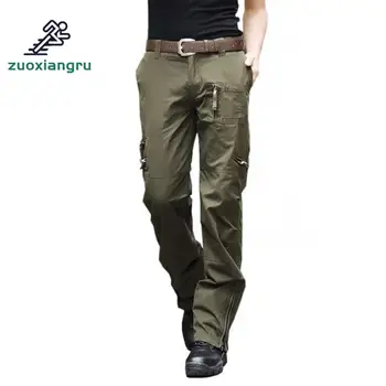 

Zuoxiangru Men Autumn Tactical Military Cargo Camouflage Pants Men Loose Baggy Hiking Trousers Oustdoor Cotton Cargo Pants Men