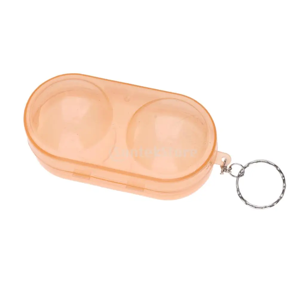 Portable Table Tennis Ball Container Box Hard Plastic Case Ping Pong Ball Storage Box with Keychain Table Tennis Accessories