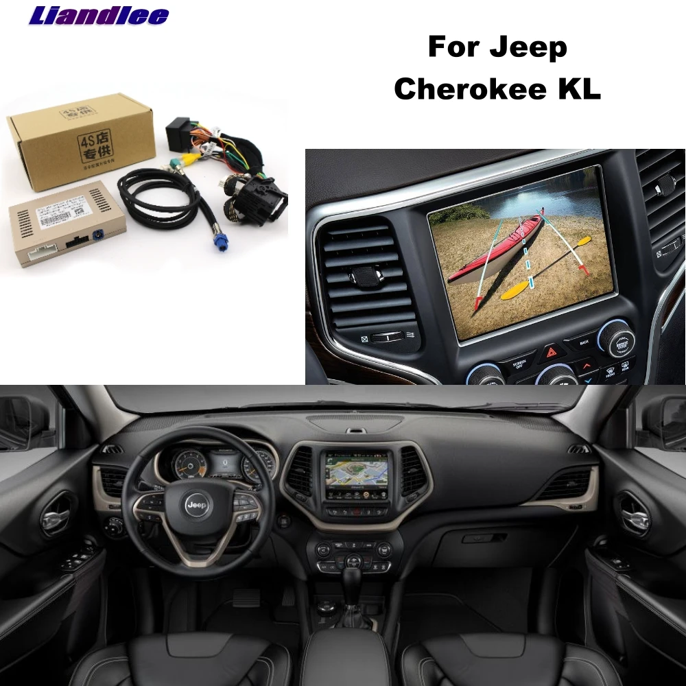 

Liandlee Parking Camera Interface Reverse Back Up Park Camera Kits For Jeep Cherokee KL Original Display Upgraded
