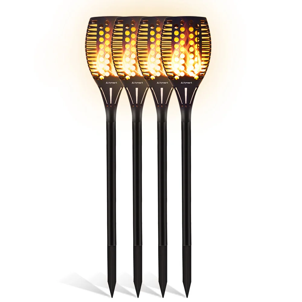 

96 LEDs Solar LampDancing Flame Torch Light IP65 Waterproof Flickering Torch Lights Landscape Lawn Hanging Decorative Lamp