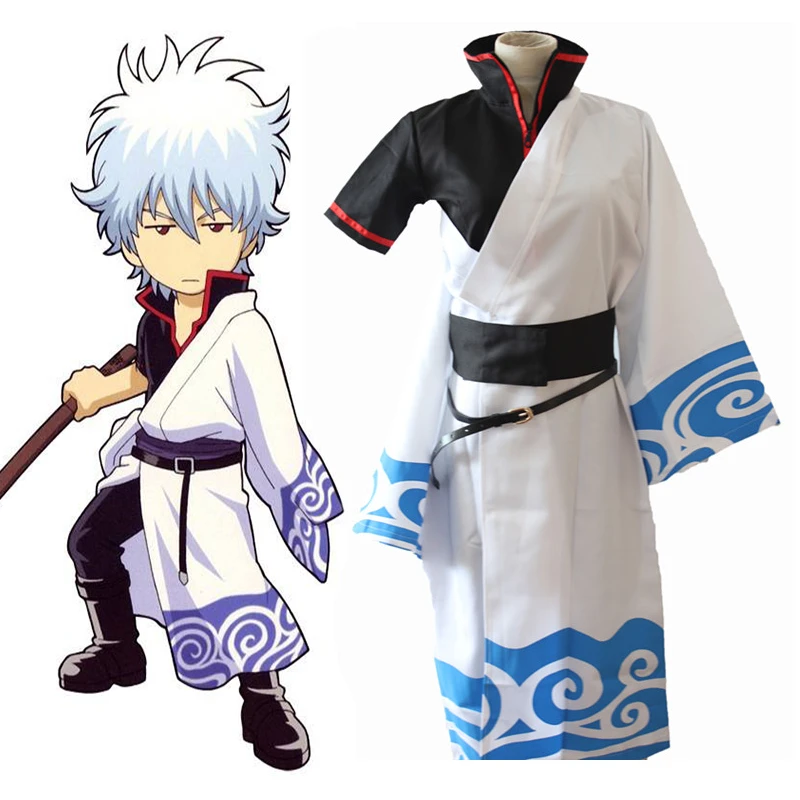 Anime Gintama Cosplay Costumes Sakata Gintoki Cosplay Costume Kimono Halloween Carnival Party Silver Soul Cosplay Costume Wigs Anime Costumes Aliexpress