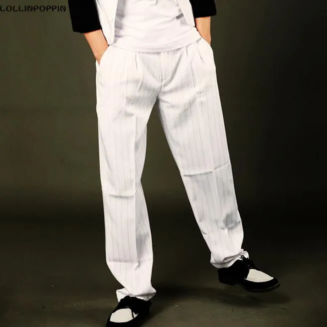 Compra mens pantalones de baile blanco online al por mayor de China, Mayoristas de mens