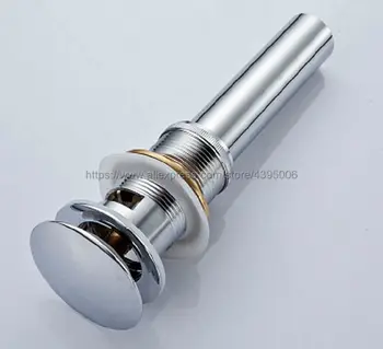

Polished Chrome Basin Sink Finish Sink Vanity Pop Up Drain With Overflow Bathroom Accessaraies Bsd019