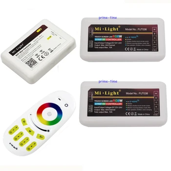 

Mi.Light 2.4G 4-Zone RF Wireless Touch Screen Remote+WiFi Hub +2xRGBW LED Group Controller for RGBW or RGBWW Led Strip Light
