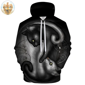 

Yin yang cat by KhaliaArt 3D Hoodies Men Sweatshirts Brand Hoodies Drop Ship Pullover Hot Sale Tracksuits Unisex Jacket ZOOTOP