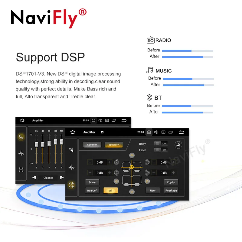 Sale NaviFly PX30 IPS+DSP Android 9.0 Car multimedia player for 2007 2008 2009 2010 2011 Toyota carolla auto gps radio stereo WIFI 4