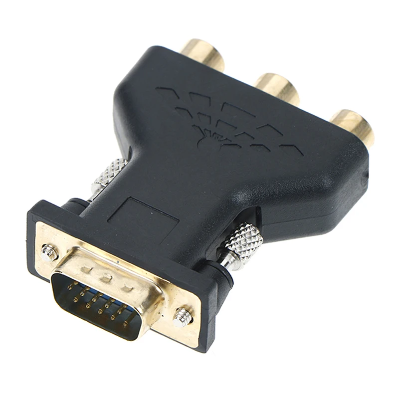 Vga male To 3rca adapter converter 15pin pc computer to projector tv dvd