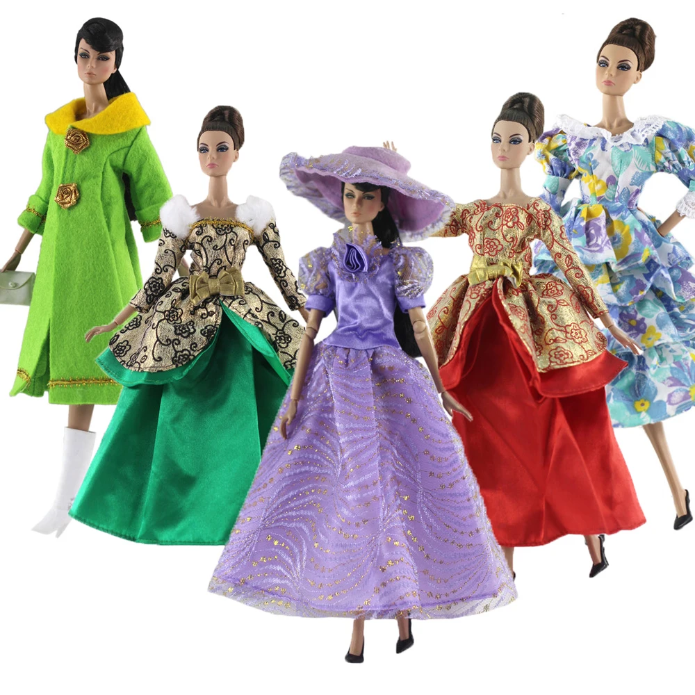 Комплект одежды, платье-кукла/цветная одежда, зимняя одежда, плюшевое пальто, одежда, платье для 1/6 BJD Xinyi, кукла Барби/Игрушки для девочек
