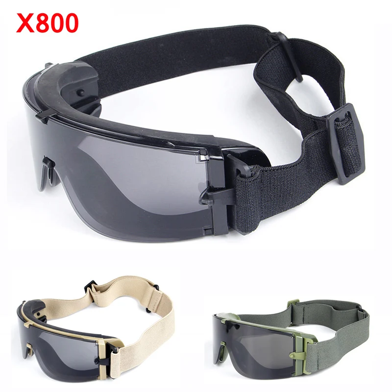 X800 Military Tactical Glasses Army Paintball Airsoft Goggles Shooting
