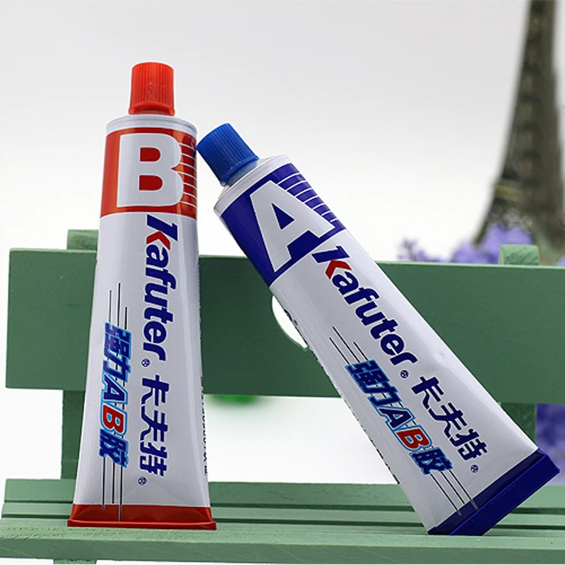 

2pcs/lot Genuine kafuter 70g Transparent AB glue Powerful Metal Green red plastic modified acrylic adhesive free shipping