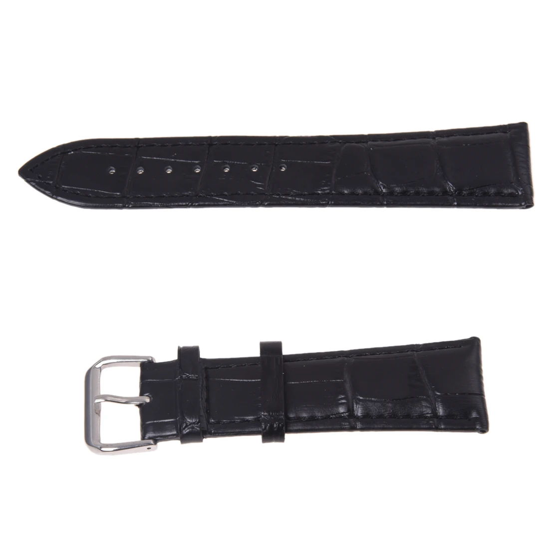 Модный черный кожаный ремешок с крокодиловым узором 24 мм браслет часы |