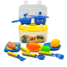 Горячие дети кухонные игрушки Набор 16 шт. с ящиком для хранения фруктов овощей кухонная утварь посуда резка пластиковые игрушки
