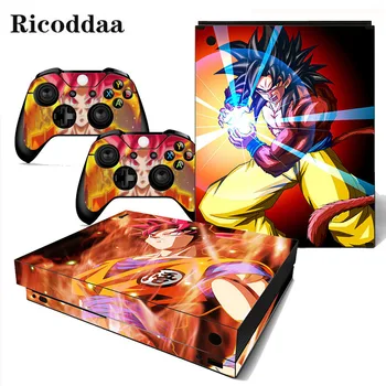 

Dragon Ball Skin For Microsoft Xbox One X Removabl Skin Sticker+2PCS Controller Skins For Xbox One X Game Accessories