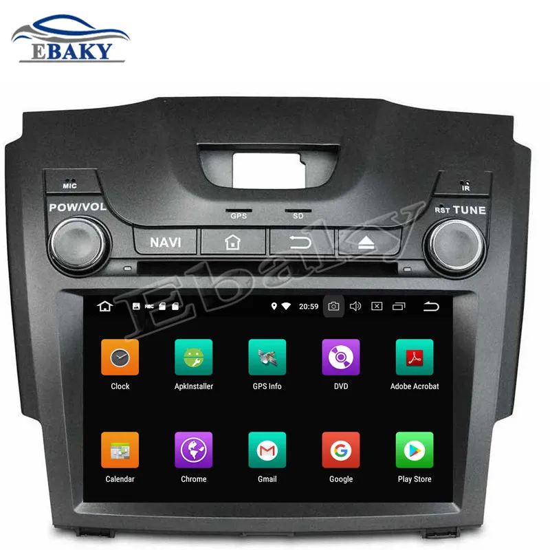 Best NaviTopia 8inch 4GB RAM 64GB ROM Octa Core Android 9.0 Car DVD Player For Chevrolet  S10/Isuzu D-Max 2013-2014 Radio Audio 2