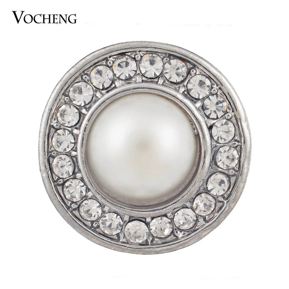 

Wholesale 10PCS/Lot 18mm Vocheng Snap Charms Simulated pearl Interchangeable Jewelry Vn-471*10