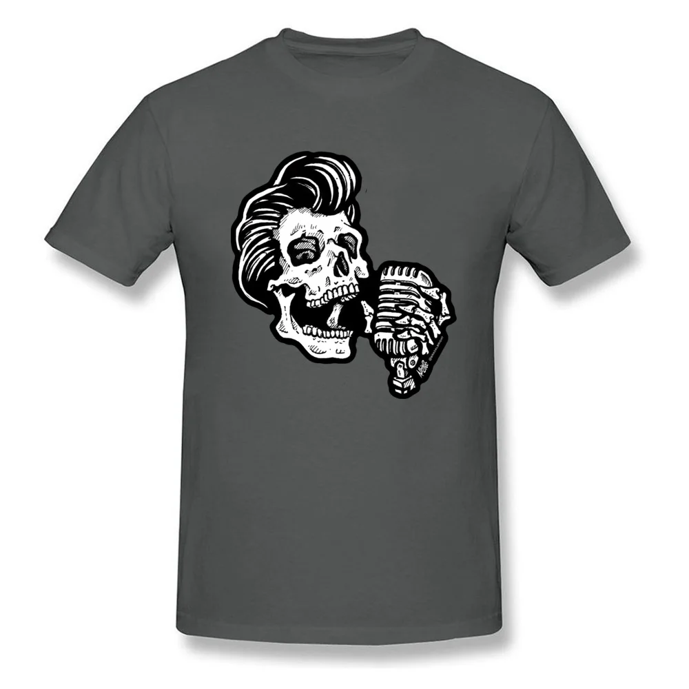 Rockabilly Greaser Skull Pure Cotton Family Tops Tees Funny Short Sleeve Men T Shirts Casual Summer Tee Shirts Crew Neck Rockabilly Greaser Skull carbon