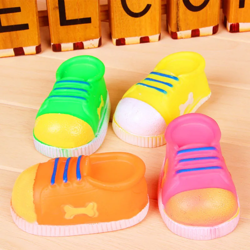 Vinyl Shoe Shape Pet Dog Toys Creative Designs Bite resistant Squeak