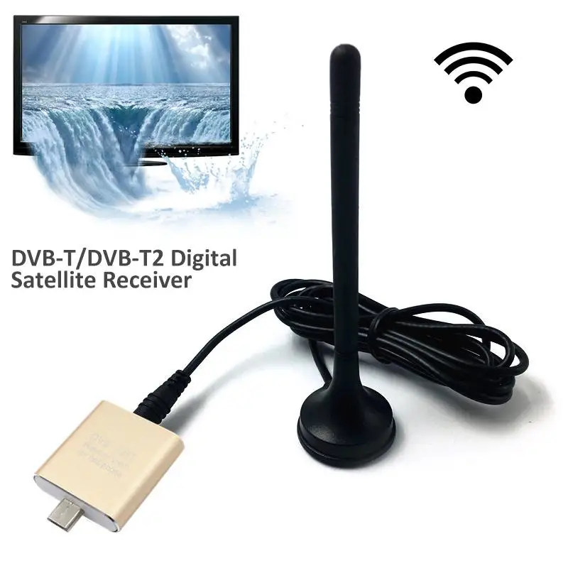 

New DVB-T/DVB-T2 H.265 Android TV Tuner Pad TV Tuner Digital Satellite Receiver TV Stick Dongle Receiver For Android Phone