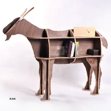 FREE SHIPPING Factory wholesale European Arts Crafts Home Decoration wooden goats simulation wood furniture coffee table