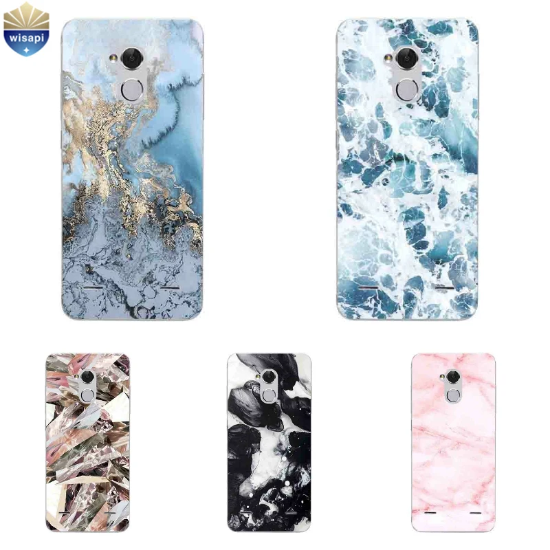 

For ZTE Blade V7 Lite Phone Case For ZTE Axon 7 A2017 / 7 Mini Cover For ZTE Blade A1 C880U Shell TPU Marble Lines Design