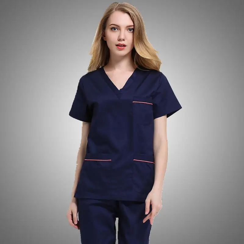 Professional Medical Wear Women Scrub Tops and Pants Sets Dental Clinic