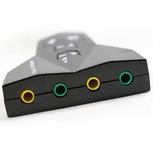 Внешний USB 2,0 3D конвертер для виртуальной звуковой карты 7,1 канальный аудио адаптер