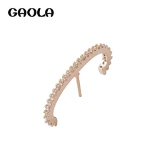 GAOLA высокое качество круглые серьги серебряный цвет кубический циркон серьги гвоздики свадебный подарок GLE6631Y