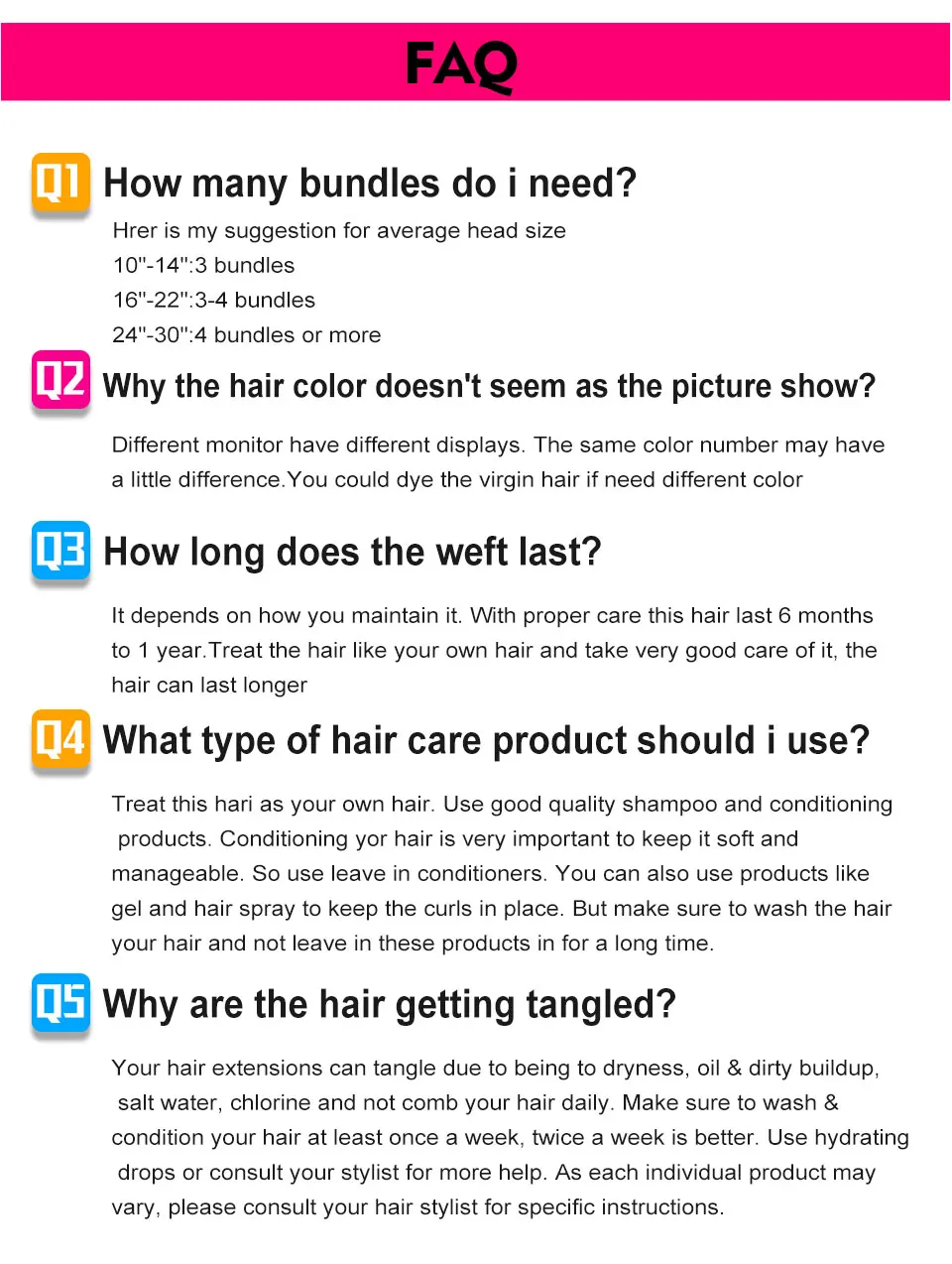 7 hair bundles