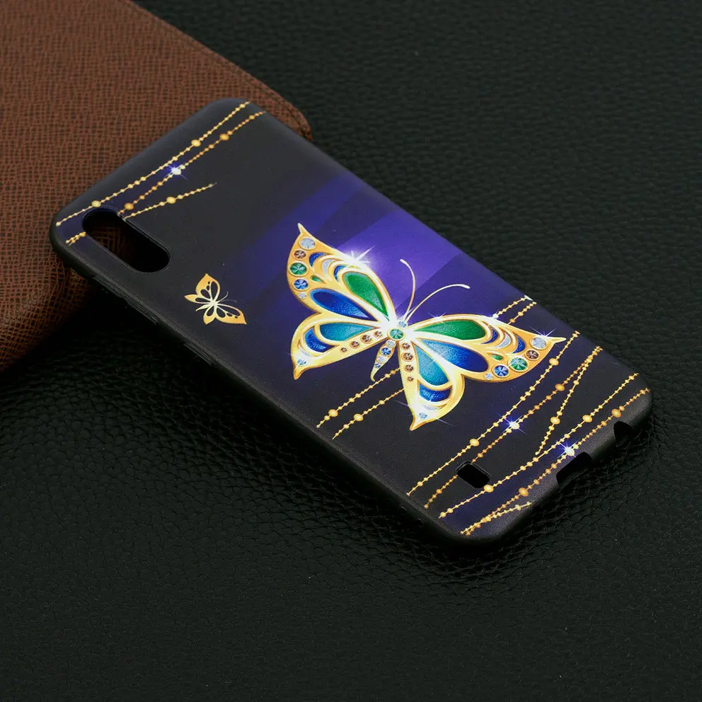 For Samsung Galaxy M10 /M20 Case Fashion Flower Butterfly Panda Painted Rrelief Soft TPU Silicone Phone Back Cover Shell |