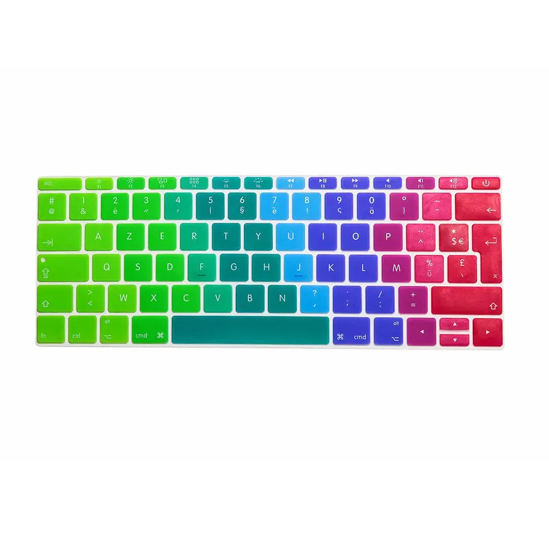 French UK/EU Franch Silicone Soft Color AZERTY Keyboard Cover Skin