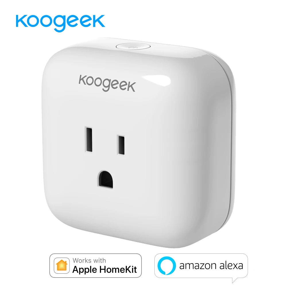 Koogeek Wi-Fi умная розетка работает с Apple HomeKit и Amazon Alexa поддержка голосового управления через Siri или Alexa Home App US Plug