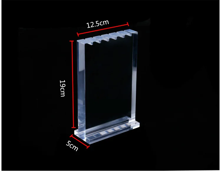 7," высокий прозрачный акриловый стенд Т-образный плаксиглас кулон ожерелье цепь ювелирные изделия дисплей держатель стойка 6 витрин Органайзер мольберт
