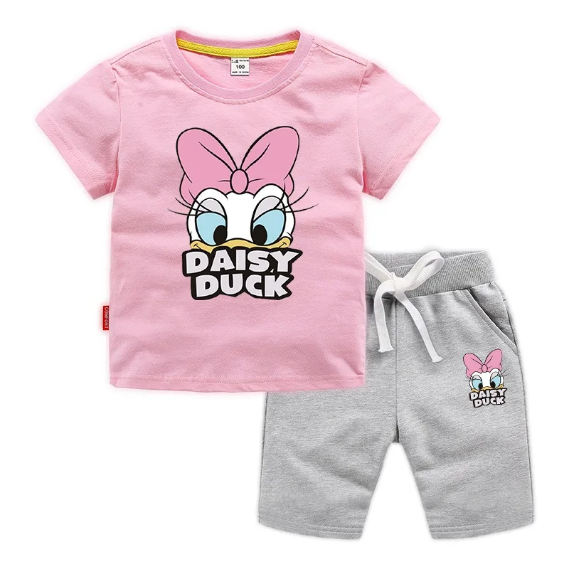 

Girls'Suit Summer 2009 New Kids' Short Sleeve T-shirt Trousers and Shorts Two-piece Suit