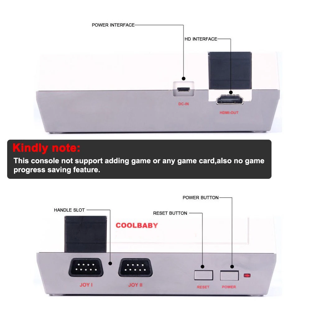 Coolbaby HDMI/AV выход Ретро Классический Портативный игровой плеер ТВ Видео игровая консоль детство встроенные 600 игры мини-консоль