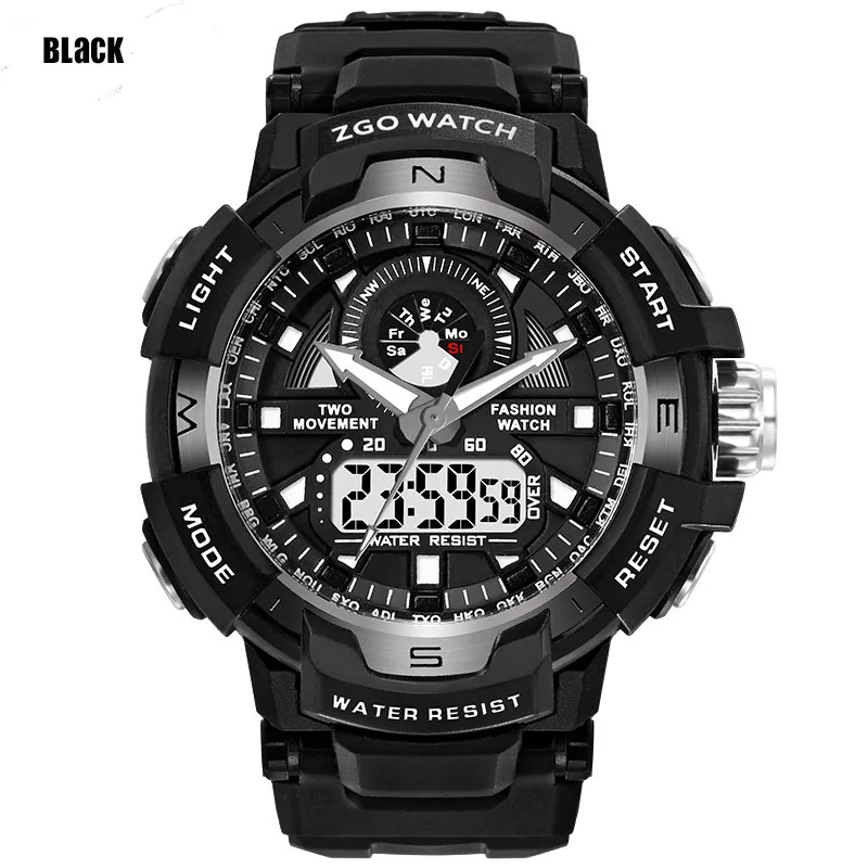 Buy ZGO Men Sports Watches Countdown Double Time Watch