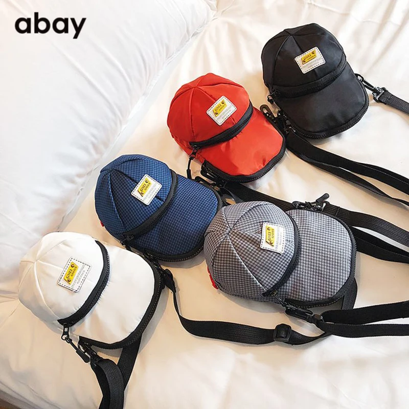 

2019 personality creative hip hop funny hat messenger bag street Harajuku style cool shoulder bag