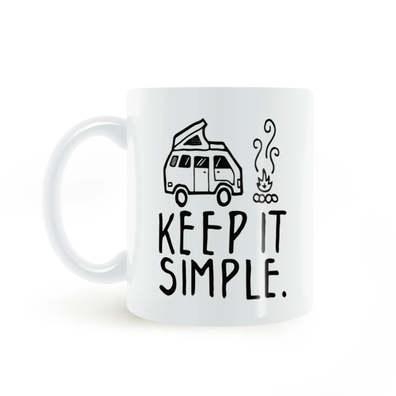 Keep It Simple Mug Coffee Milk Ceramic Cup Creative Gifts 11oz