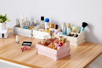 

2018 new type of European cosmetic packing box is used to collect business card box with plastic desk